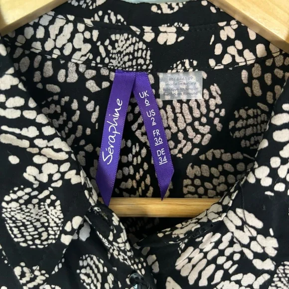 Seraphine Black and White Mini Dress - Picture 4 of 14